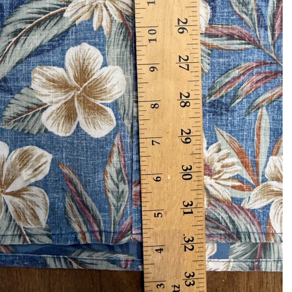 Reyn Spooner Mens 3XL Blue Floral Hibiscus Hawaiian Button Down Shirt Tropical - Picture 7 of 10